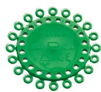 Сепаратор эластичный для резцов 1.5 mm, 1 модуль х 20 колец  зеленый фото в интернет-магазине Дентаурум