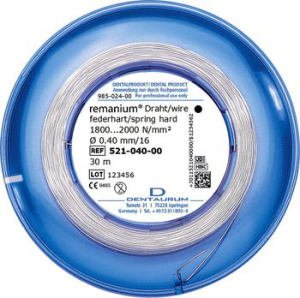 Проволока лабораторная Remanium круглая пружинно жесткая 0,4 мм 30 м фото в интернет-магазине Дентаурум