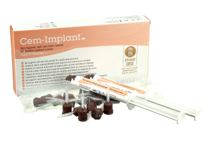 Цемент композитный Сеm-Implant Automix, набор: 2 двойных шприца по 5мл, 20 смесит канюль фото в интернет-магазине Дентаурум