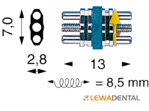 Винт расширяющий усиленный SS на в/ч и н/ч Мicro, расширение 8,5 мм, 7,0 x 2,8 х 13,0 мм фото в интернет-магазине Дентаурум