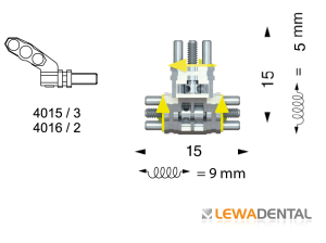 Винт Бертони угловой 2 точки активации 7,0х2,8х15х15 мм расширение 5 мм/ 9 мм  фото в интернет-магазине Дентаурум Винт Бертони угловой 2 точки активации 7,0х2,8х15х15 мм расширение 5 мм/ 9 мм  фото в интернет-магазине Дентаурум