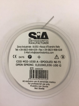 Пружина нитиноловая открывающая 010 х 036 средняя в катушке 55 см фото в интернет-магазине Дентаурум