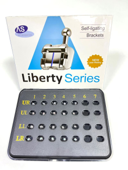 Брекеты самолигирующие металлические пассивные Liberty 022 стандартный торк, с кр. 3,4,5 - 20 шт. фото в интернет-магазине Дентаурум